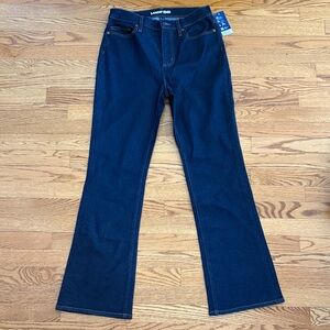 Lands' End Women's Dark Blue Flare Jeans